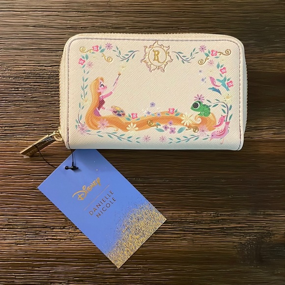 Danielle Nicole Handbags - Danielle Nicole Disney Tangled Rapunzel & Pascal Floral Full Zip Wallet
